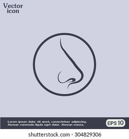 Human nose vector isolated