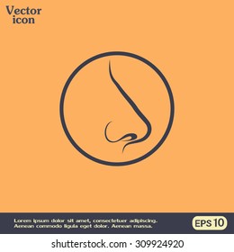 Human nose vector isolated