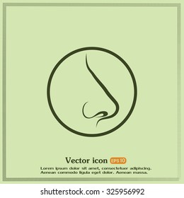 Human nose vector isolated
