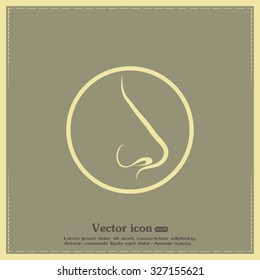Human nose vector isolated