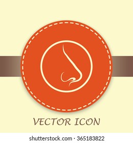 Human nose vector isolated