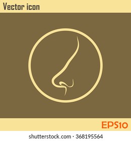Human nose vector isolated