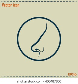 Human nose vector isolated