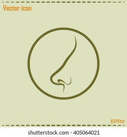 Human nose vector isolated