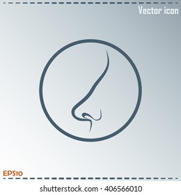 Human nose vector isolated