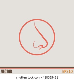Human nose vector isolated