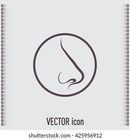 Human nose vector isolated