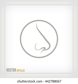 Human nose vector isolated