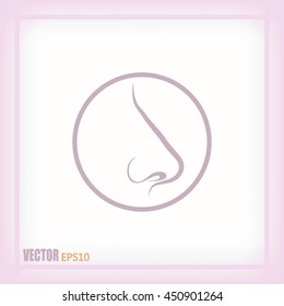 Human nose vector isolated