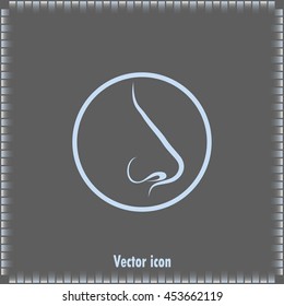 Human nose vector isolated