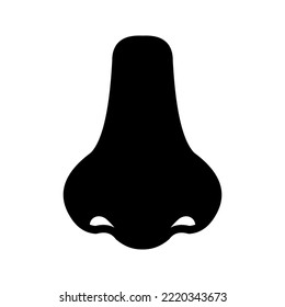 Human nose vector isolated icon color editable