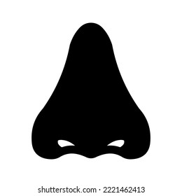Human nose vector isolated icon color editable