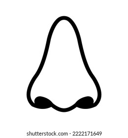 Human nose vector isolated icon color editable