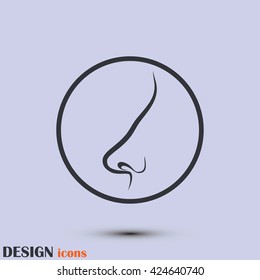 Human nose vector isolated Line icon