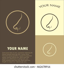 Human nose vector isolated Line icon