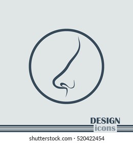 Human nose vector isolated Line icon