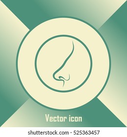 Human nose vector isolated Line icon