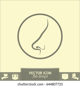 Human nose vector isolated Line icon