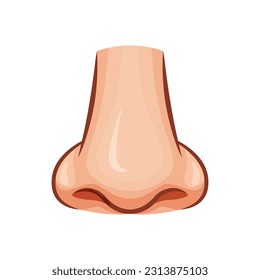 Human nose vector isolated on white background.