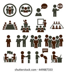 human office icon set