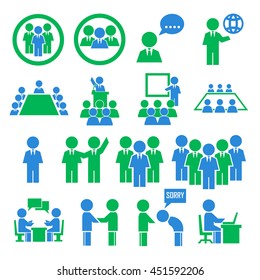 human office icon set