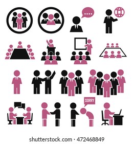human office icon set