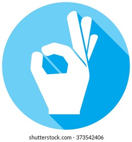 human okay hand flat icon