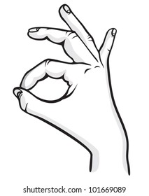 Human okay hand sign