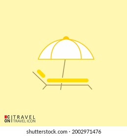 Human on the bench. Conception of travel. Vector picture.