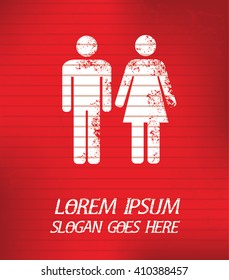 Human on red background,poster grunge design