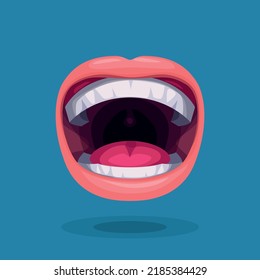 Human Open Mouth As Oral Health Icon