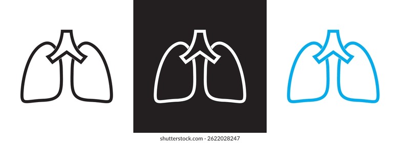 Menschliches Organ, Anatomie-Symbol. Vektorgrafik für Websites, mobile Schnittstellen, Präsentationen, Banner, visuelles Branding usw. Vektorgrafik. einzeln auf weißem und schwarzem Hintergrund. EPS 10