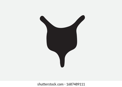 Órgano humano, vejiga (tracto urinario).  Ilustración vectorial.