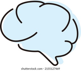 Human organ brain flat icon, vector illustration