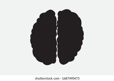Órgano humano, cerebro. Ilustración vectorial.