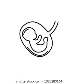 human organ human fetus outline icon. Signs and symbols can be used for web, logo, mobile app, UI, UX on white background