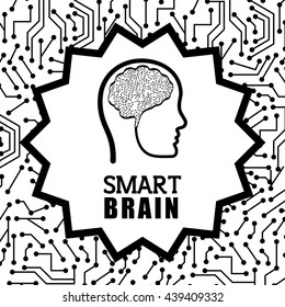 Human organ and human head. Brain icon. vector graphic