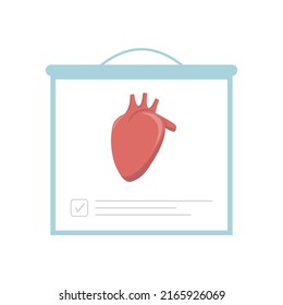 Human organ heart infographic, cartoon illustration icon of medical and healthcare and wellness