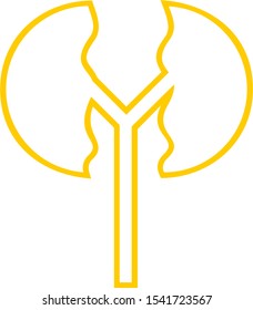 human organ icon is designed simple with vector illustration