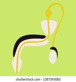 human organ icon in flat style Male Reproductive System