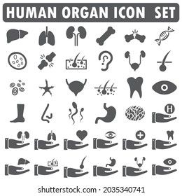 vector de diseño de conjunto de iconos de órganos humanos