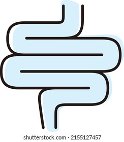 Human organ intestine flat icon, vector illustration