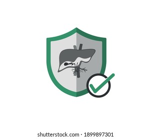 human organ liver flat icon, vector illustration