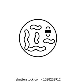 human organ microorganism outline icon. Signs and symbols can be used for web, logo, mobile app, UI, UX on white background