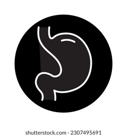 Human organ stomach color line icon. Isolated vector element. Outline pictogram for web page, mobile app, promo