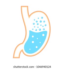 Human organ. Stomach. Vector icon.
