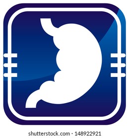 Human organ. Stomach. Vector icon isolated