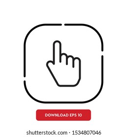 Human organ symbol, finger outline vector icon