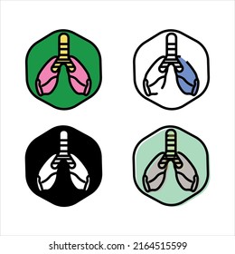 human organ vector type icon