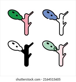 human organ vector type icon